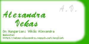 alexandra vekas business card
